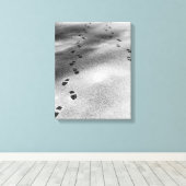 雪の足跡 キャンバスプリント (インサイチュ (ウッドフロア))
