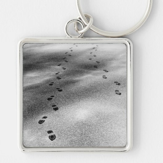 雪の足跡 キーホルダー (正面)