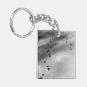 雪の足跡 キーホルダー (正面左)