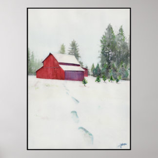 雪の足跡 ポスター