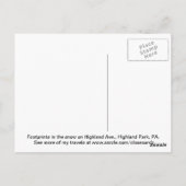 雪の足跡 ポストカード (裏面)