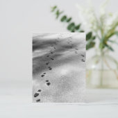 雪の足跡 ポストカード (スタンド正面)