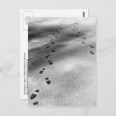 雪の足跡 ポストカード (正面/裏面)