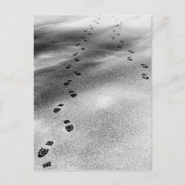 雪の足跡 ポストカード