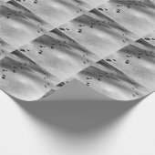 雪の足跡 ラッピングペーパー (角)