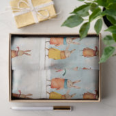 雪の遊中の可愛いウサギ 薄葉紙 (ギフト)