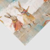 雪の遊中の可愛いウサギ 薄葉紙 (詳細)