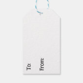 雪の遊中の可愛い子猫 ギフトタグ (裏面)