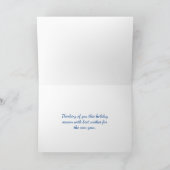 雪の遊中の子供たちの名前アールデコホリデーカード カード (内部)