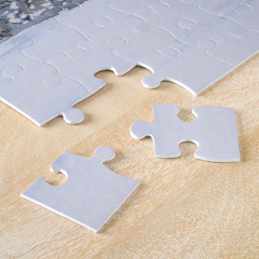 雪の遊風景の中の犬の冬の風景 ジグソーパズル (側面)