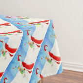 雪の運アートのテーブルクロスでのサンタの贈り物 テーブルクロス (インサイチュ)