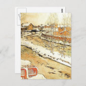 雪の運河 ポストカード (正面/裏面)