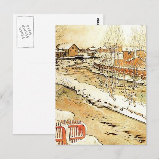 雪の運河 ポストカード (正面/裏面)