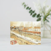 雪の運河 ポストカード (スタンド正面)