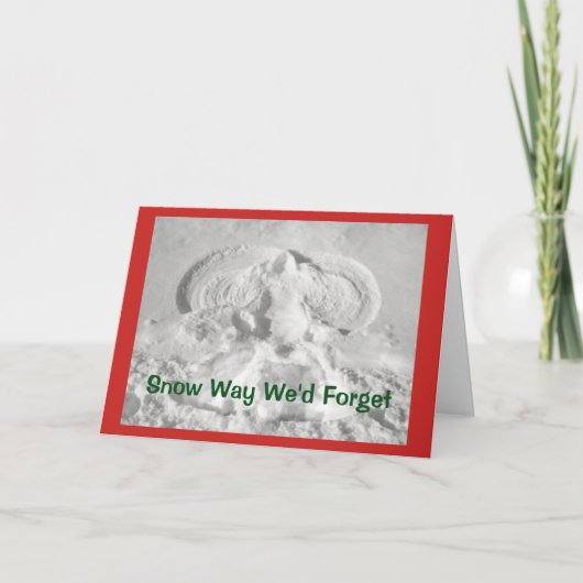 雪の道お忘れ前のクリスマスを祈る！ シーズンカード (正面)