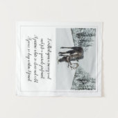 雪の道とムースの冬の詩 タペストリー (正面(横))