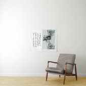 雪の道とムースの冬の詩 タペストリー (インサイチュ(横))