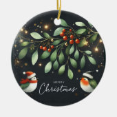 雪の道は失敗する セラミックオーナメント (正面)