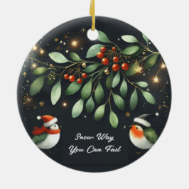 雪の道は失敗する セラミックオーナメント