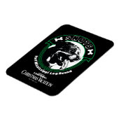 雪の部分ミシシッピの脚のハウンド マグネット (左側)