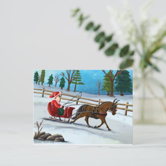 雪の郵便はがきを通って紛砕 シーズンポストカード (スタンド正面)