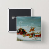 雪の郵便車 缶バッジ (正面&裏面)