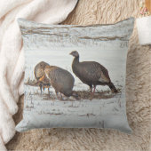 雪の野生の七面鳥 クッション (ブランケット)