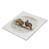 雪の野生の七面鳥 タイル (側面)