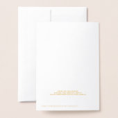 雪の金ゴールドトーンフォイルクリスマスカード 箔カード (裏面封筒付き)