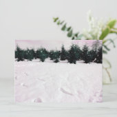 雪の銀世界とカラマツの冬景色 招待状 (スタンド正面)