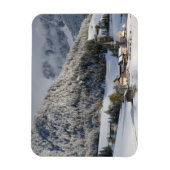 雪の長方形の磁石の小さな高山村 マグネット (縦)