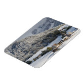 雪の長方形の磁石の小さな高山村 マグネット (左側)