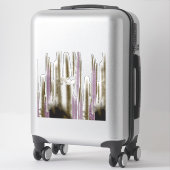 雪の間に囲まれた自然のままの湖 – キャップ山 シール (スーツケース)