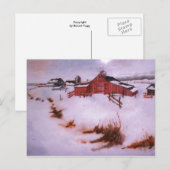 「雪の間」カントリー・ロードのはがき ポストカード (正面/裏面)