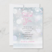 雪の降り出すベビーシャワーありがとう サンキューカード (正面)