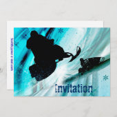 雪の降り注ぐ氷の跡 招待状 (正面/裏面)