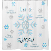 雪の降るウィンターワンダーランド シャワーカーテン (正面)