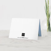 雪の降るカスタム青いクリスマスの挨拶 シーズンカード (裏面)