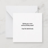 雪の降るキュートな犬たち ノートカード (裏面)