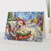 雪の降るクリスマスにアナトリアの羊飼い カード (正面)