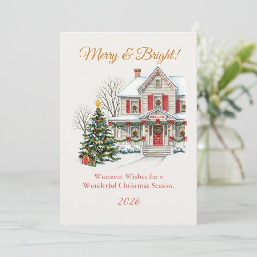 雪の降るクリスマスの風景 (スタンド正面)