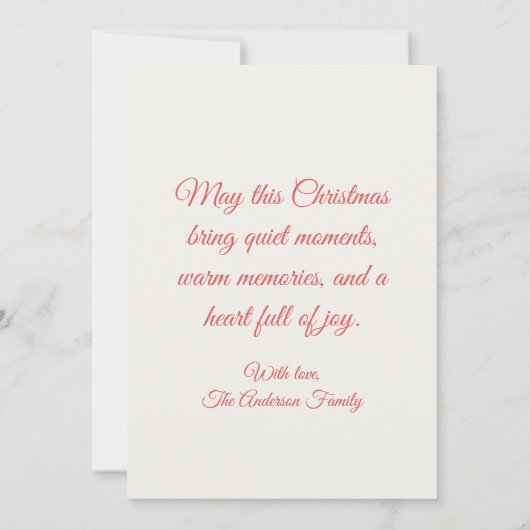 雪の降るクリスマスの風景 (裏面)