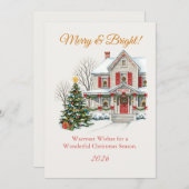 雪の降るクリスマスの風景 (正面/裏面)