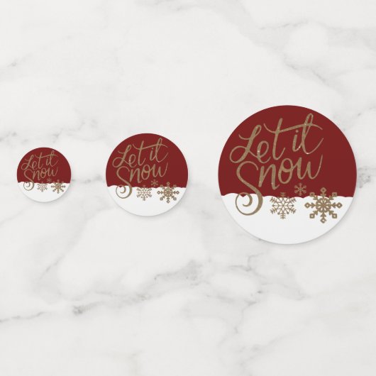 雪の降るクリスマス休暇にしよう コンフェッティ (正面)