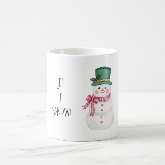雪の降るクリスマス コーヒーマグカップ (中央)
