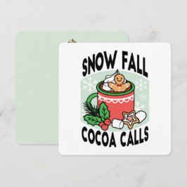 雪の降るココアコーラの呼びかけ - 冬の飲み物 招待状