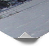 雪の降るスプリuceの木に佇むコロラドムレ鹿の雄 ポスター (角)