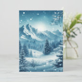 雪の降る冬の山 シーズンカード (スタンド正面)