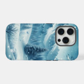 雪の降る冬の山 iPhoneケース (裏面横)