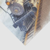 雪の降る冬の水彩の列車とティッシュペーパー 薄葉紙 (詳細)